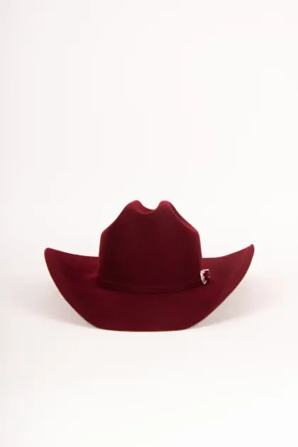 Bailey Lightning 4x Cowboyhut in Bordeau Rot von vorne