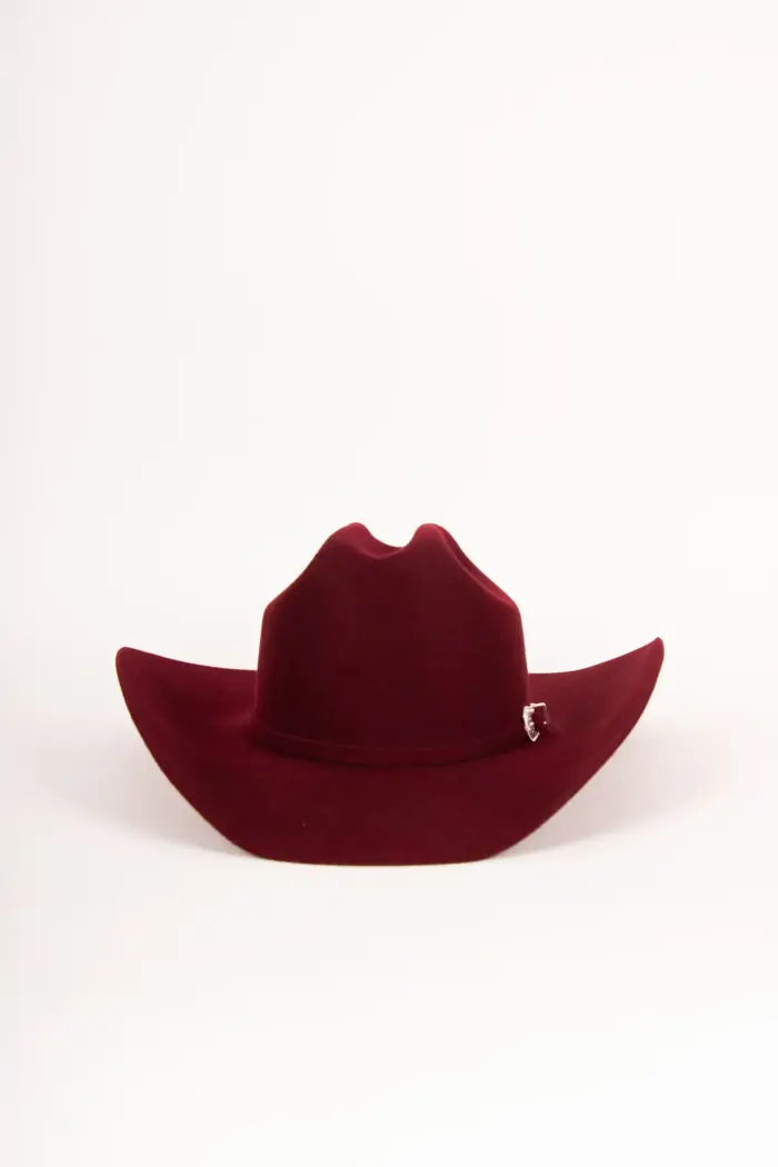 Bailey Lightning 4x Cowboyhut in Bordeau Rot von vorne