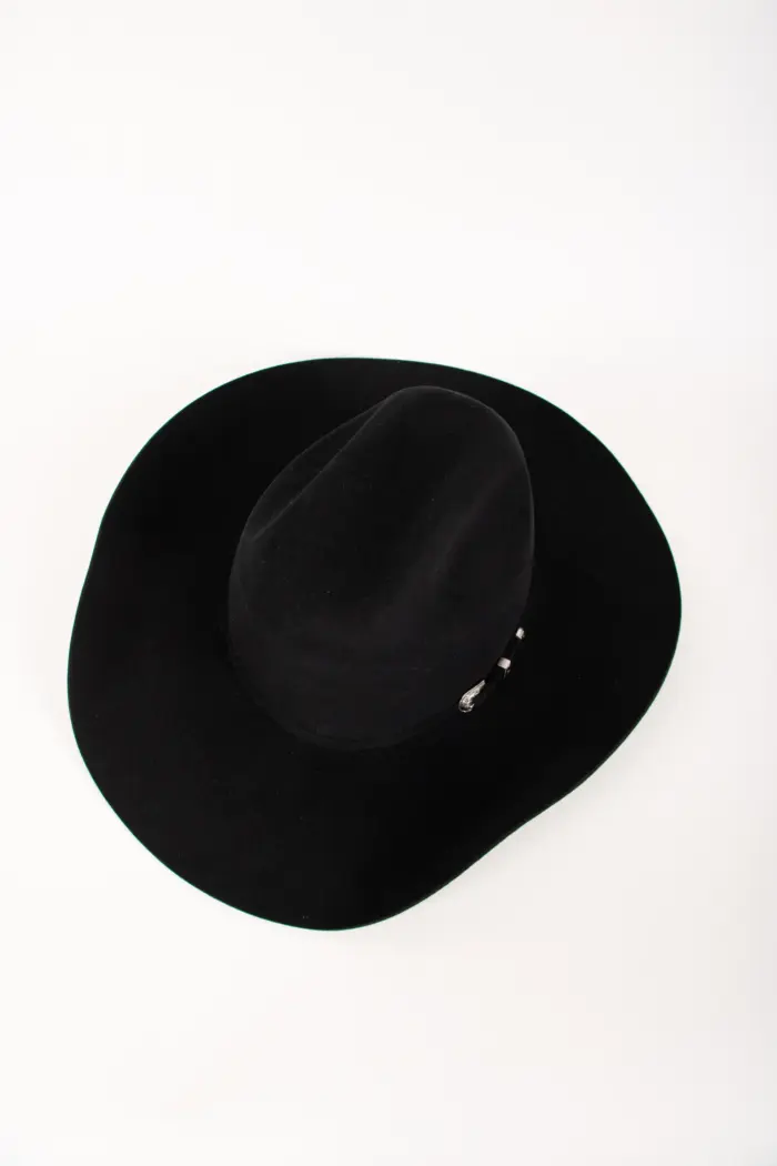 Bailey Luzerne Western Hat Schwarz aus der Vogelperspektive vorne links
