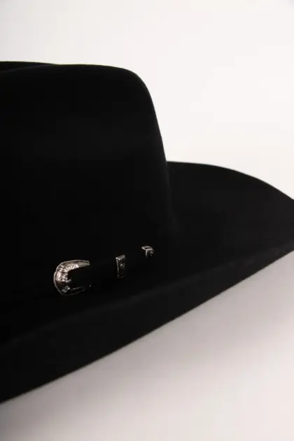 Bailey Luzerne Western Hat Schwarz Detailaufnahme Hutband