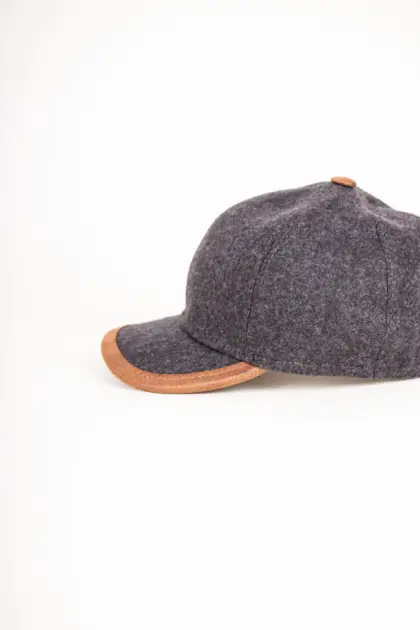 Fiebig Baseballcap Schurwolle Ohrenklappen Anthrazit
