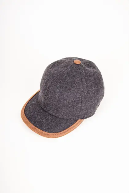 Fiebig Baseballcap Schurwolle Ohrenklappen Anthrazit