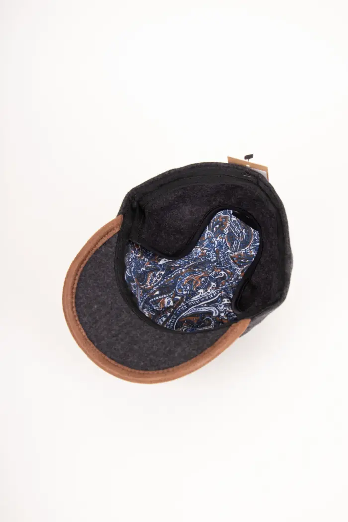 Fiebig Baseballcap Schurwolle Ohrenklappen Bordeaux