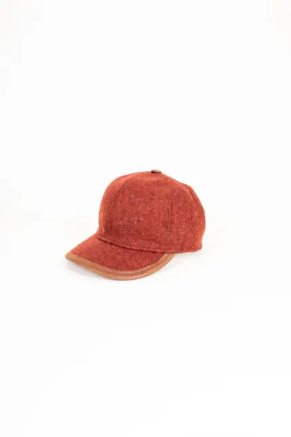Fiebig Baseballcap Schurwolle Ohrenklappen Bordeaux