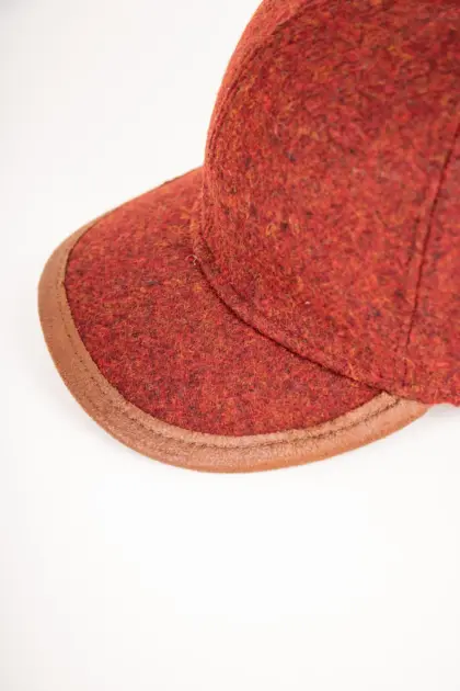 Fiebig Baseballcap Schurwolle Ohrenklappen Bordeaux