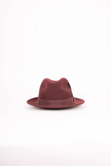 JJ Hats Fedora Lite Felt Bordeaux