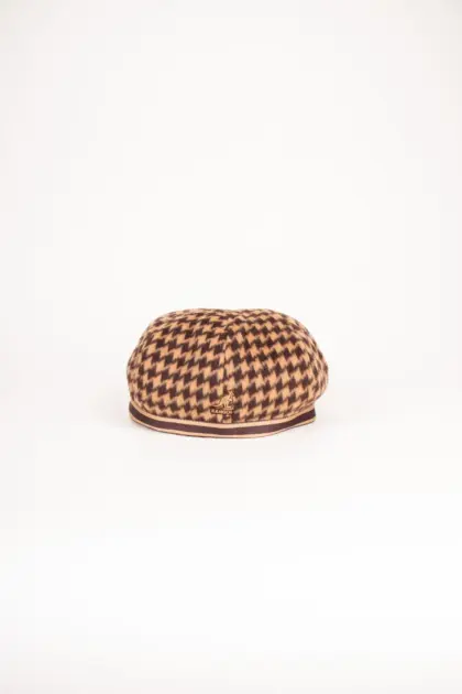 Kangol Block Zig Driving Cap Braun/Camel
