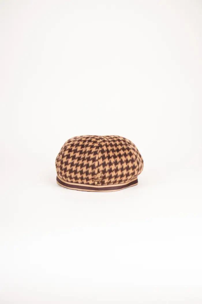 Kangol Block Zig Driving Cap Braun/Camel