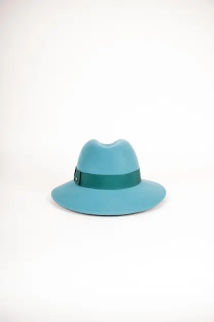 Panizza Delia mit abgenähtem Rand Petrol Frontansicht