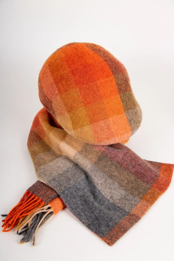Faustmann Flatcap mit Schal John Hanly Orange