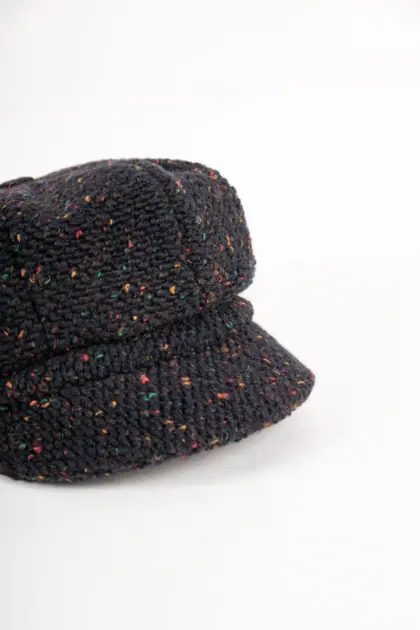 Bedacht Mallor Ballonmütze Wolle Schwarzmeliert