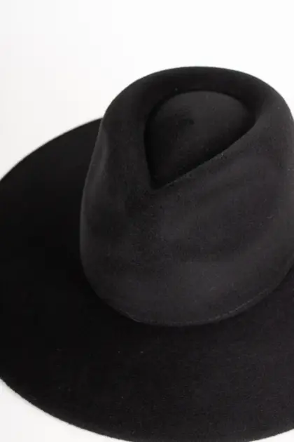 Webahats Isa Velourfilzhut Schwarz