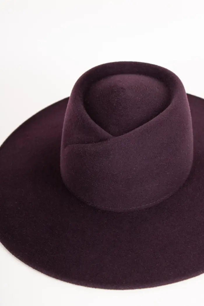 Webahats Fleur Velourfilzhut Aubergine