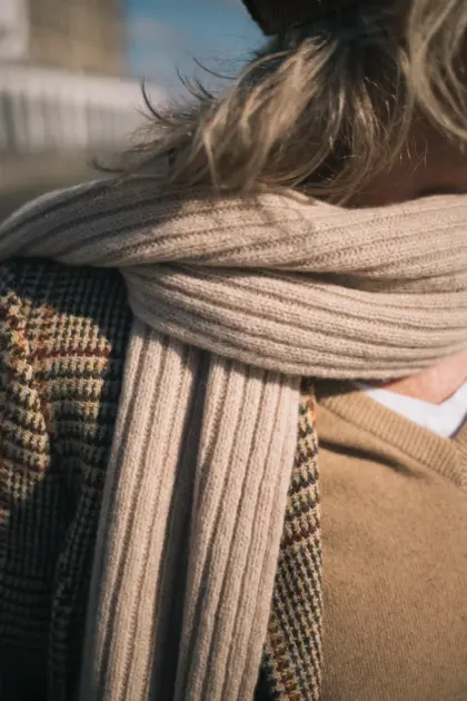 Grote Strickschal Kaschmir Recycelt