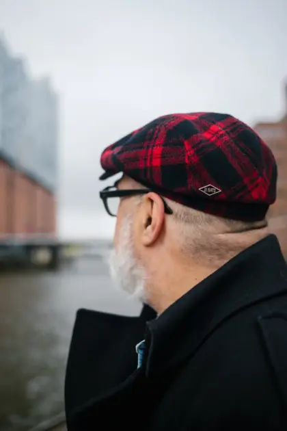 JJ Hats Driver Cap Wool Kariert