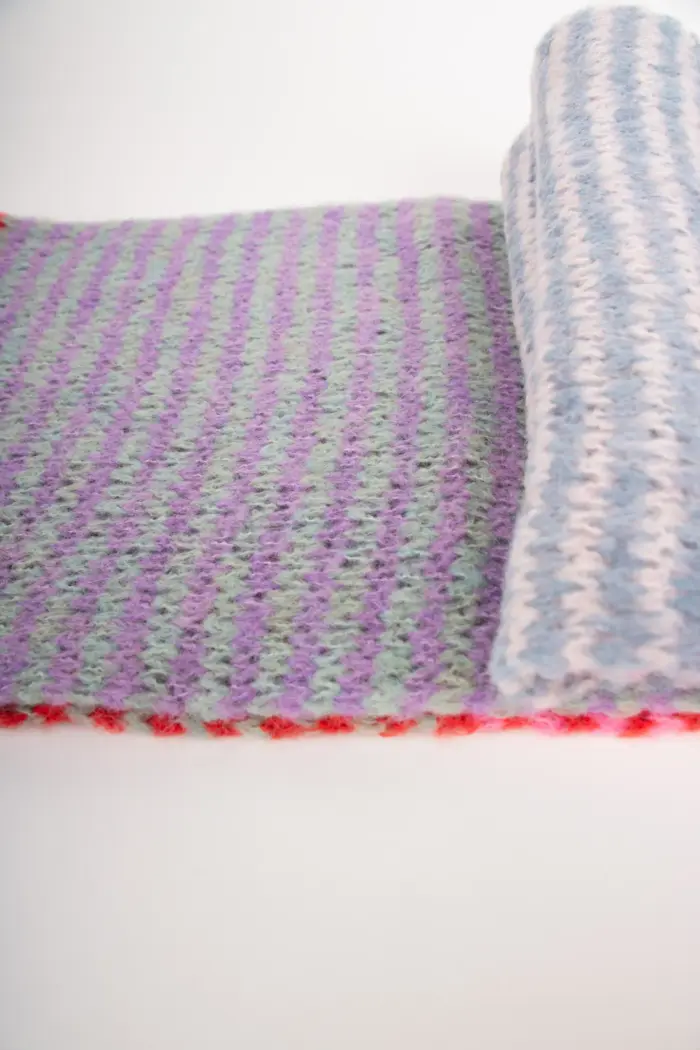 Grote Strickschal Wollmix bunt