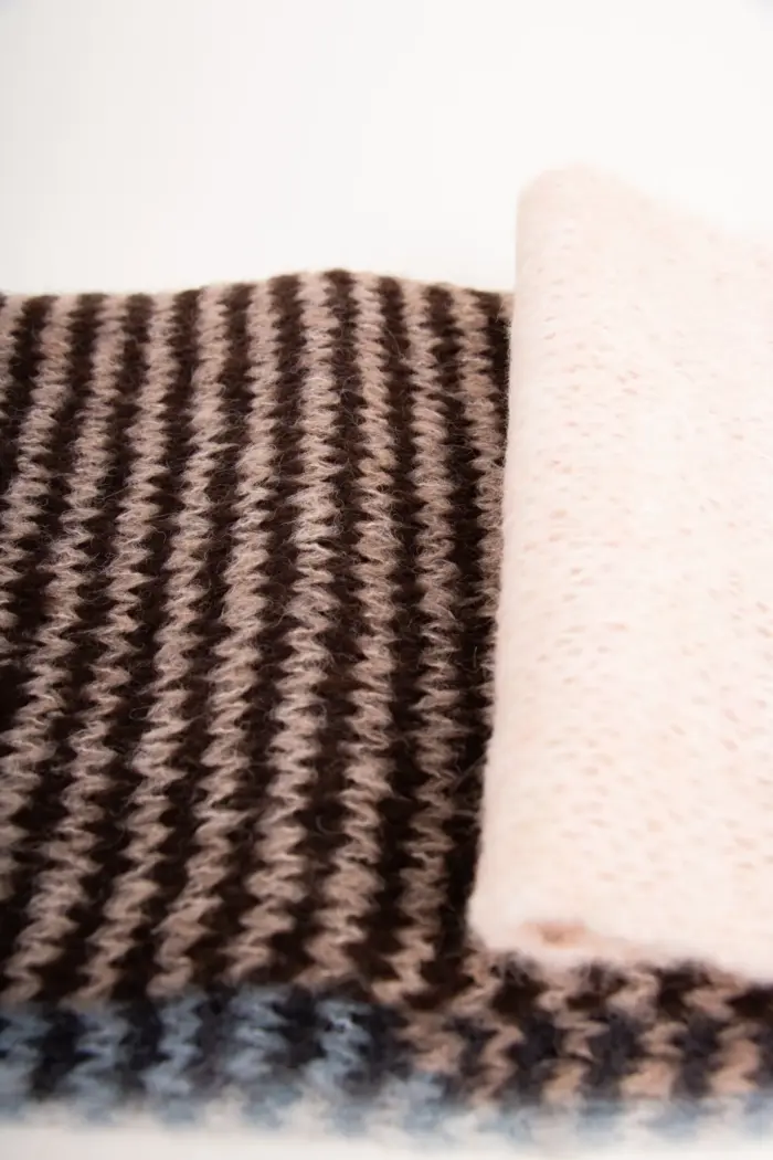Grote Strickschal Wollmix bunt