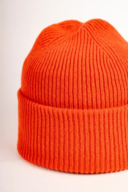 Grote Umschlagmütze aus recycled Kaschmir