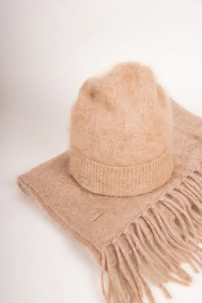 Seeberger Cashmere Mütze mit Aufschlag und Seeberger Cashmere Schal