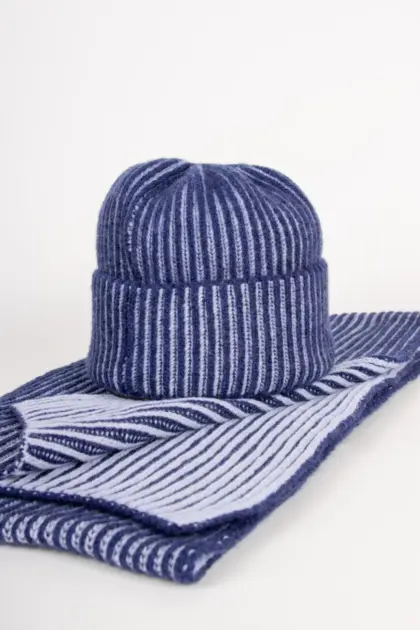 Grote Strickschal zweifarbig Extrafein