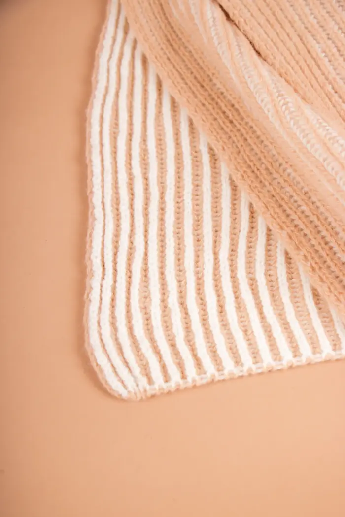 Grote Strickschal zweifarbig