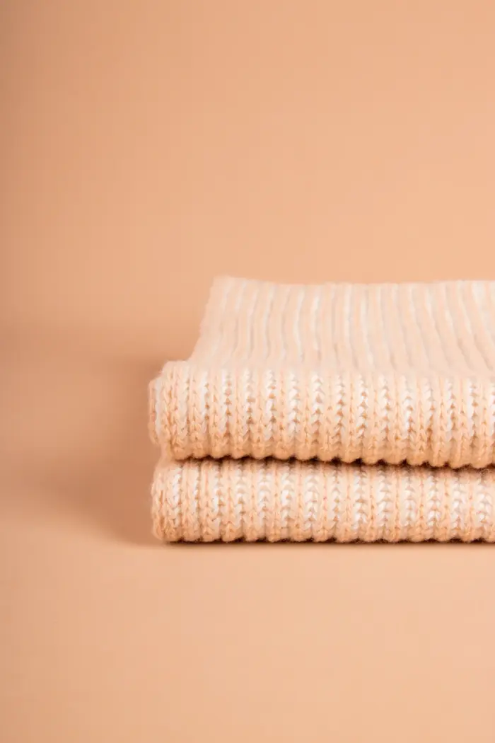 Grote Strickschal zweifarbig