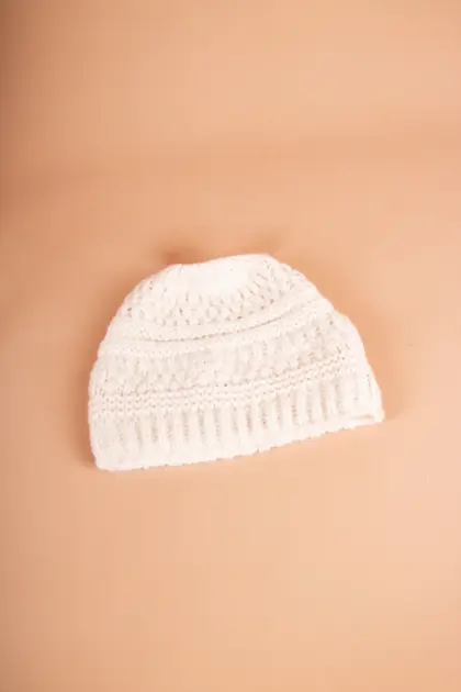 Grote Strickmütze mit Fleecefutter