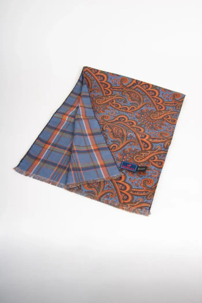 Hemley Seidenschal Blau-Orange