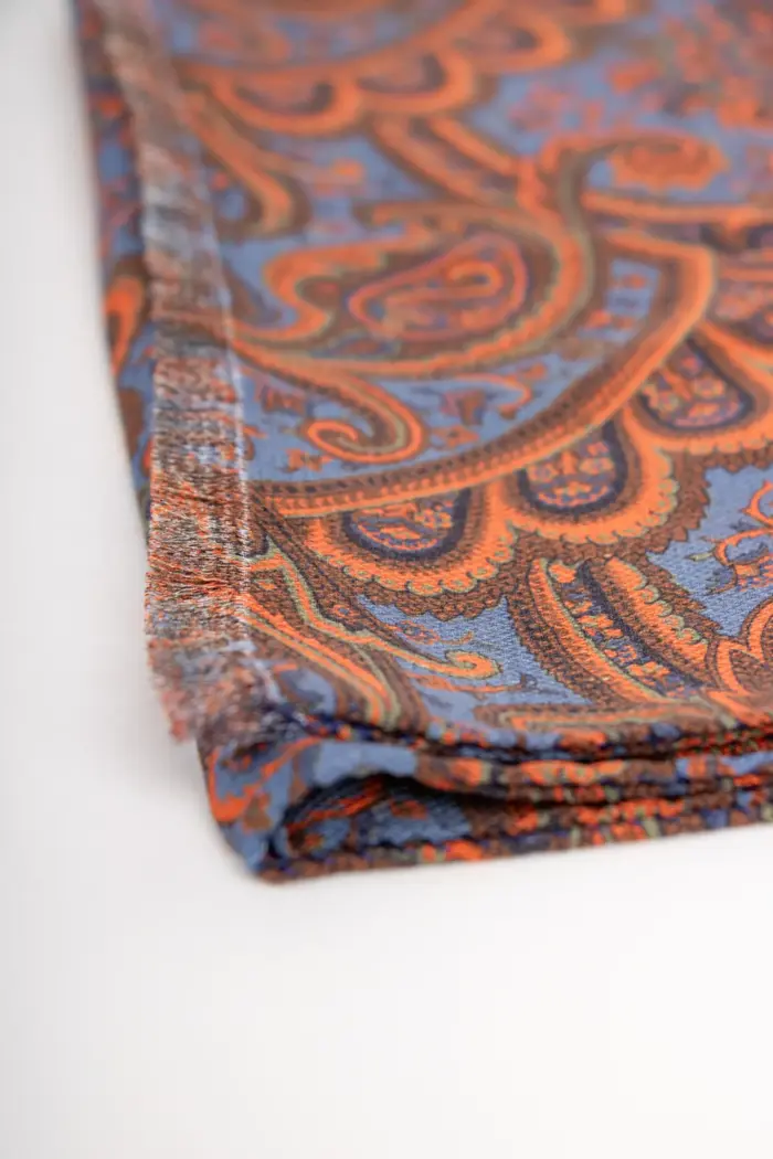 Hemley Seidenschal Blau-Orange