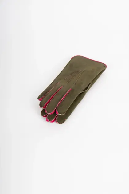 Szendelbacher Lammfell Handschuhe Olive