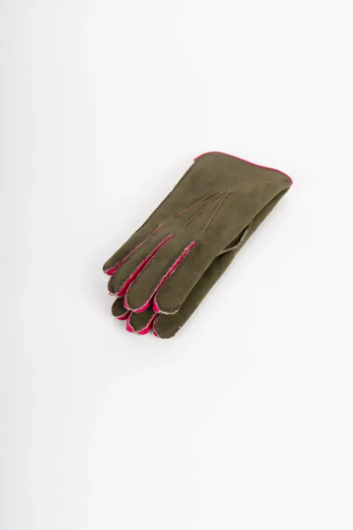 Szendelbacher Lammfell Handschuhe Olive