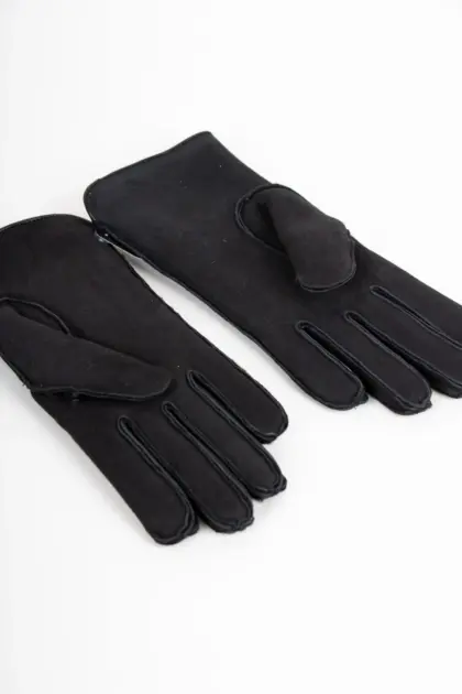 Szendelbacher Lammfell Handschuhe Schwarz