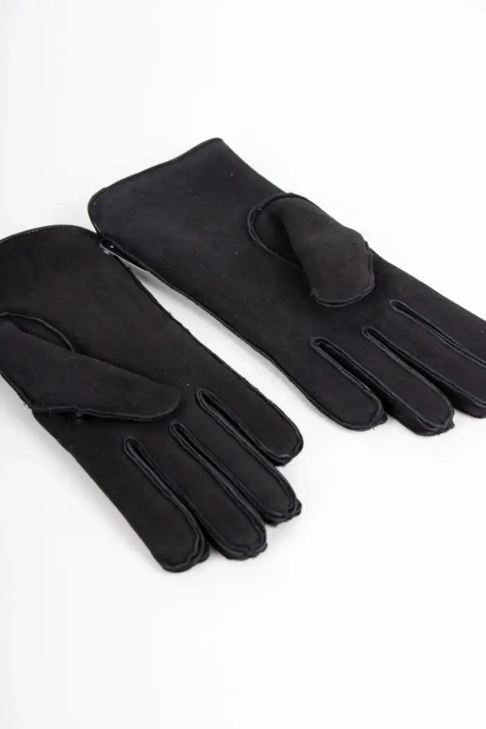 Szendelbacher Lammfell Handschuhe Schwarz