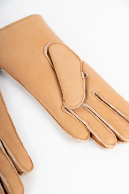 Szendelbacher Lammfell Handschuhe Camel