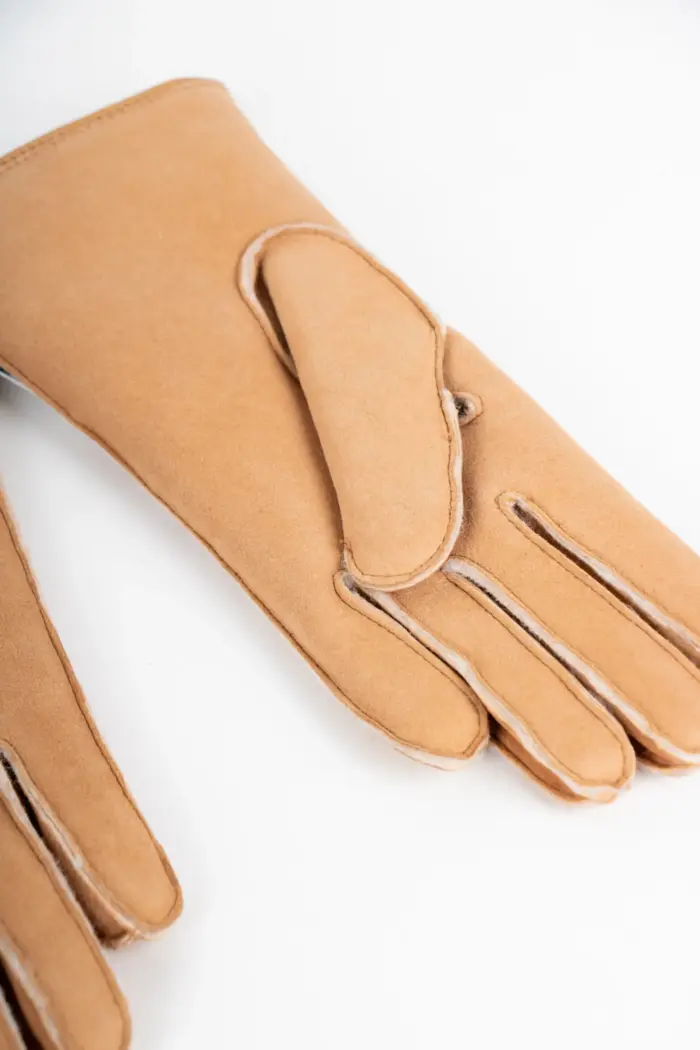 Szendelbacher Lammfell Handschuhe Camel