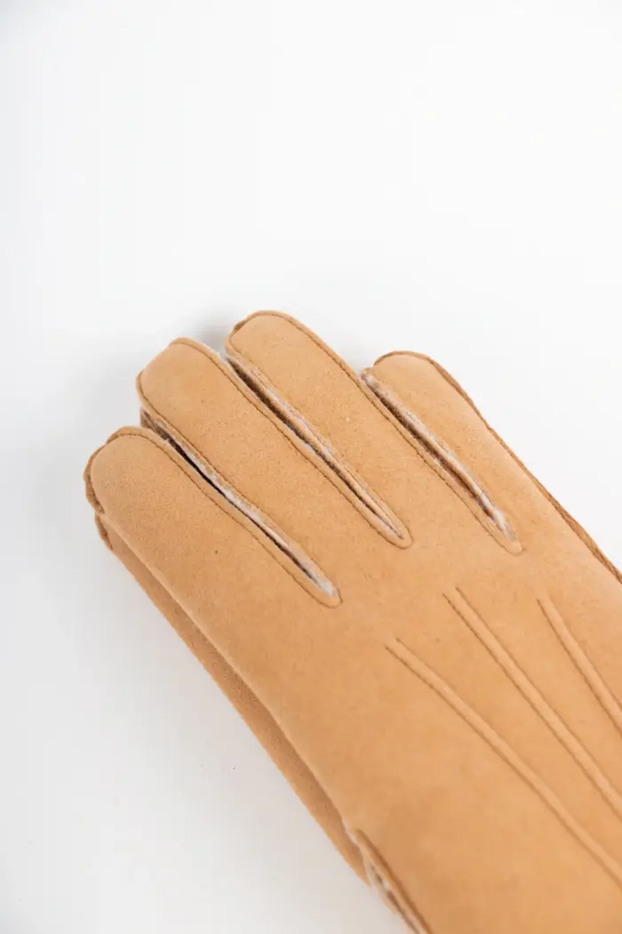 Szendelbacher Lammfell Handschuhe Camel